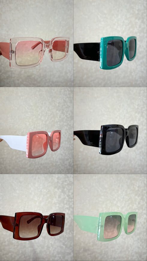 Fashionable Retro Square Frame Sunglasses